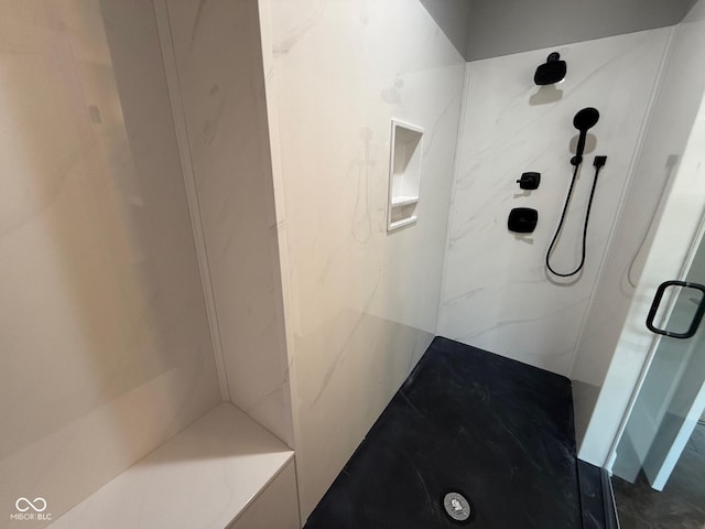 3380 N Pine Song Dr, Martinsville, IN 46151 - bathroom with a marble finish shower