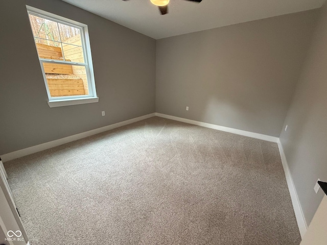 3380 N Pine Song Dr, Martinsville, IN 46151 - unfurnished room with a ceiling fan, carpet flooring, and baseboards