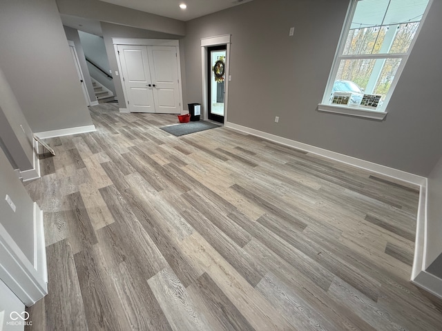 foyer featuring light hardwood / wood-style flooring