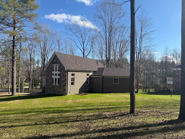 view of property exterior featuring a yard