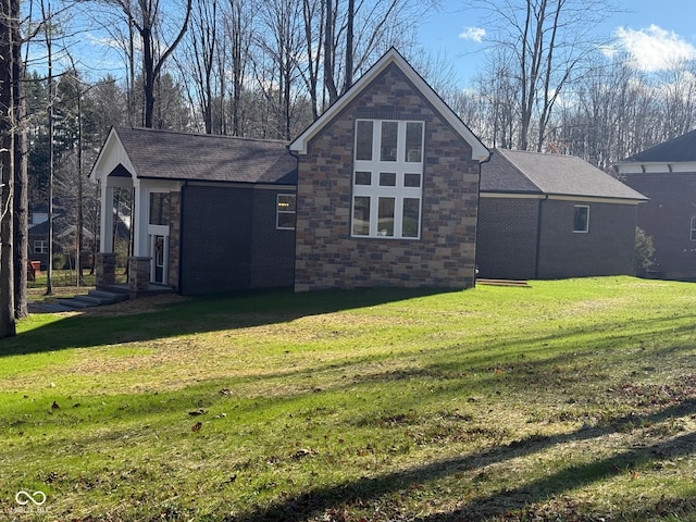 exterior space with a lawn