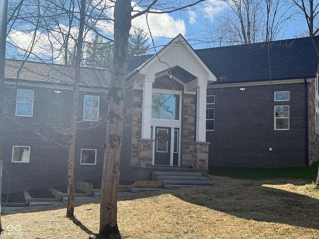 3380 N Pine Song Dr, Martinsville, IN 46151 - view of front of property with brick siding and roof with shingles
