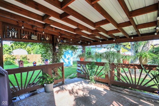 view of patio with a deck