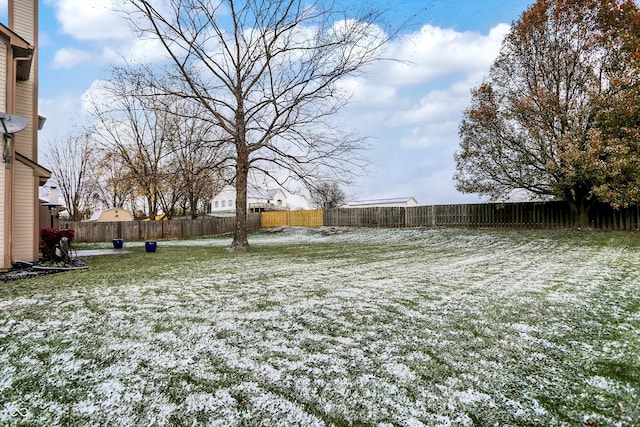 view of snowy yard