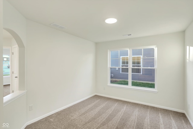 carpeted empty room with plenty of natural light