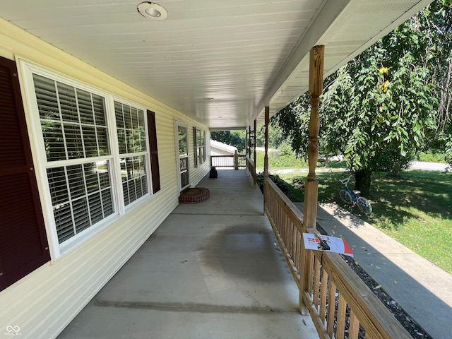 view of patio with a porch