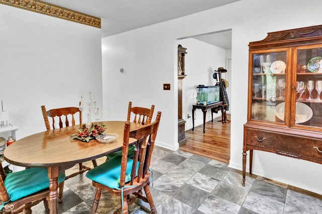 dining area with baseboards
