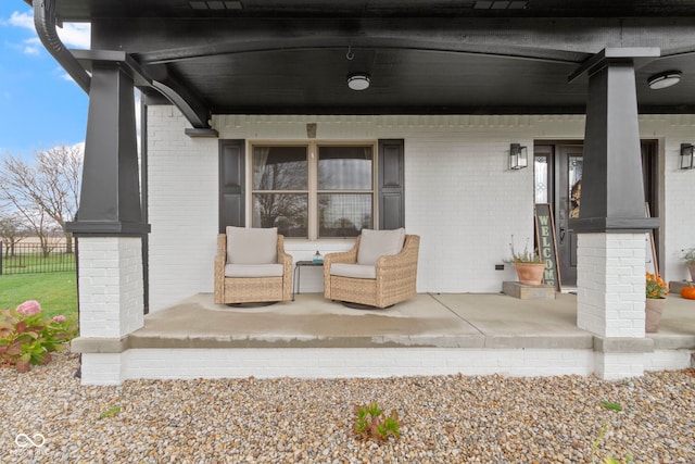 view of patio / terrace featuring covered porch