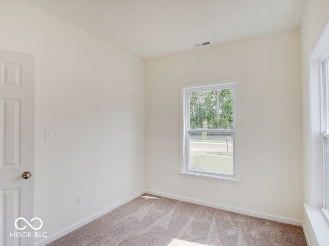 view of carpeted empty room