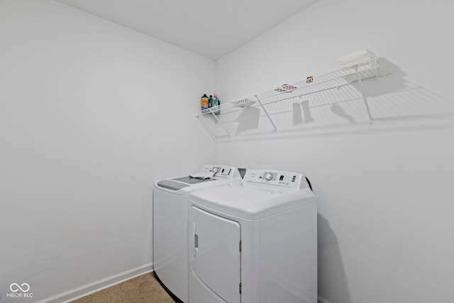 laundry area featuring washer and dryer