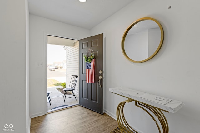 entryway featuring hardwood / wood-style floors