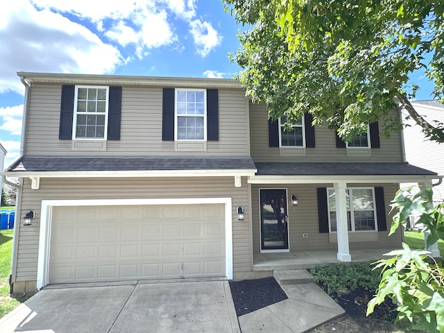 view of front property featuring a garage