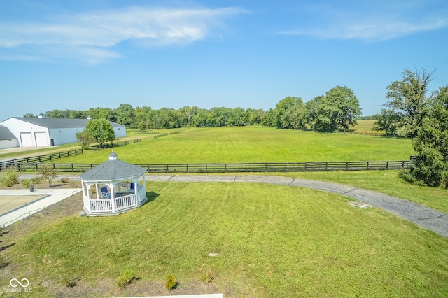 exterior space featuring a rural view