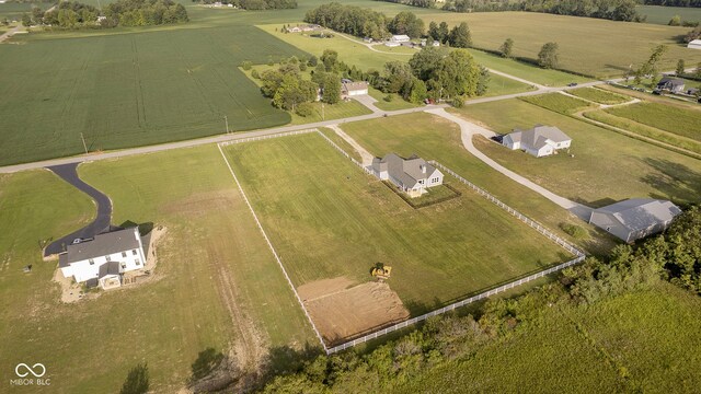 drone / aerial view with a rural view