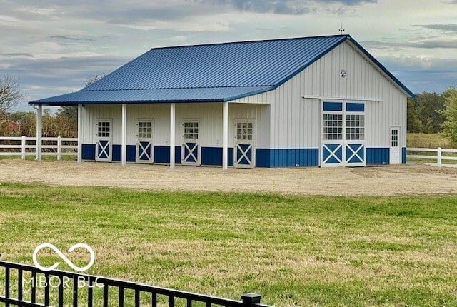 view of horse barn