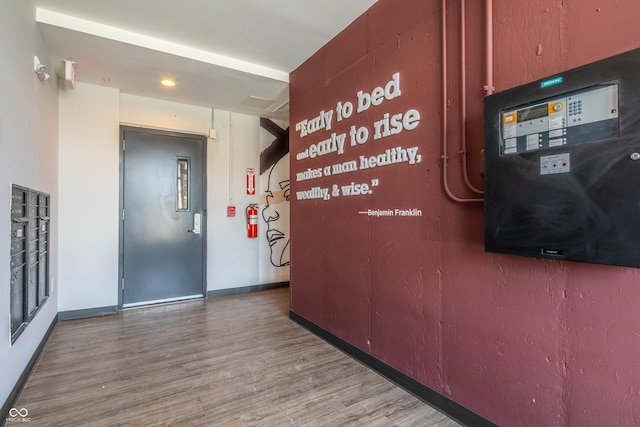 reception area featuring mail area