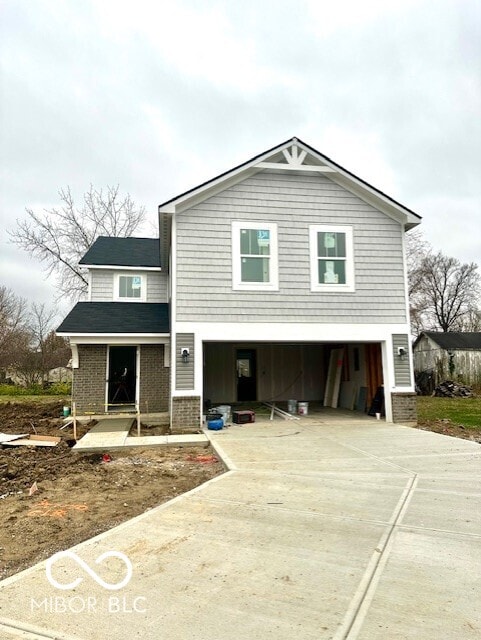 view of front facade featuring covered porch