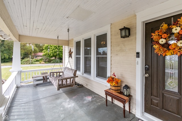 exterior space featuring a porch