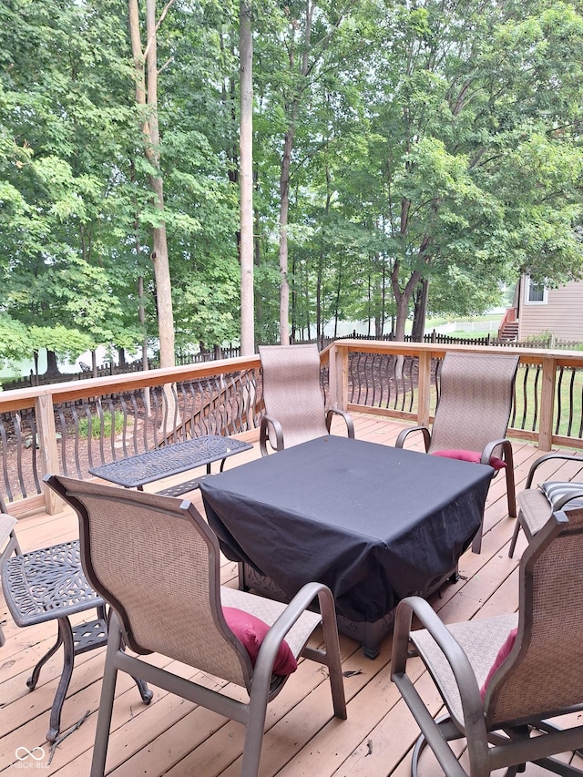 14626 Warner Trl, Westfield, IN 46074 - wooden deck with outdoor dining area