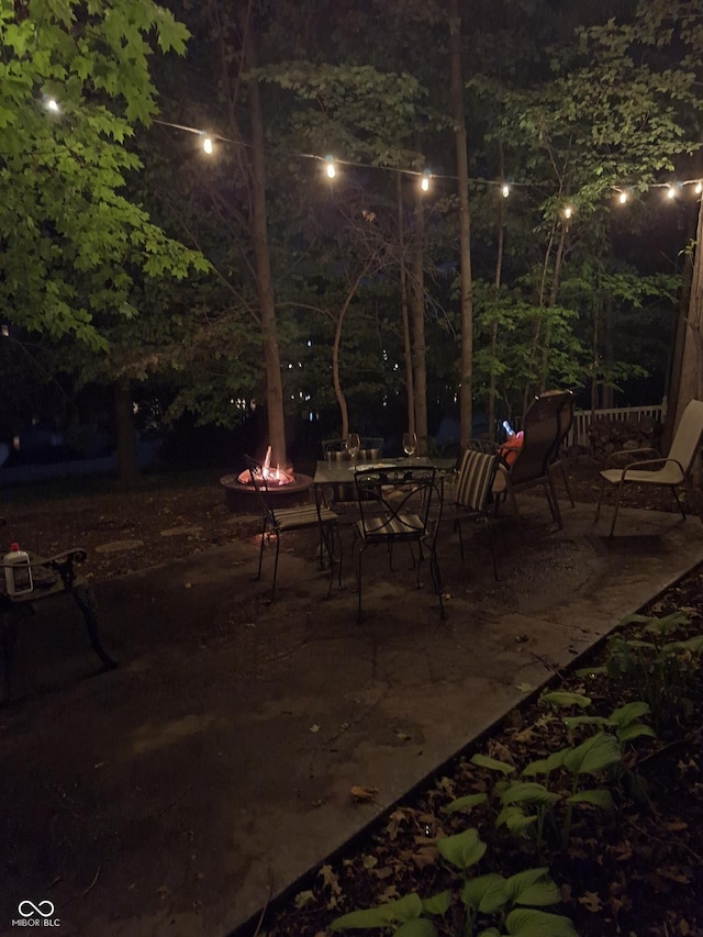 14626 Warner Trl, Westfield, IN 46074 - patio at twilight featuring a patio area