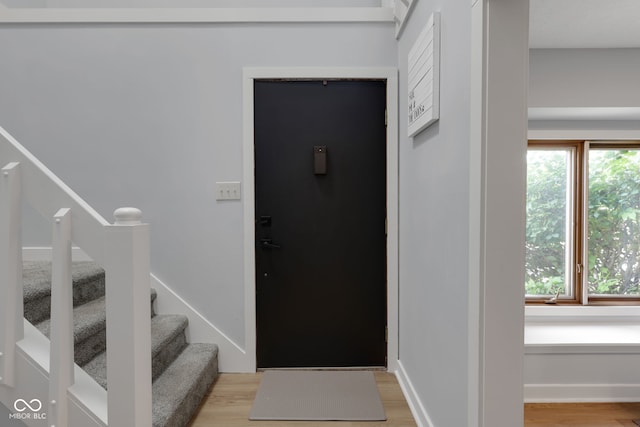 entryway featuring light wood-type flooring