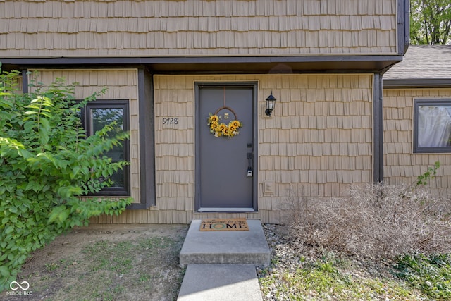 view of doorway to property