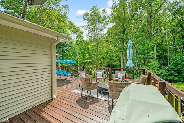 view of wooden deck