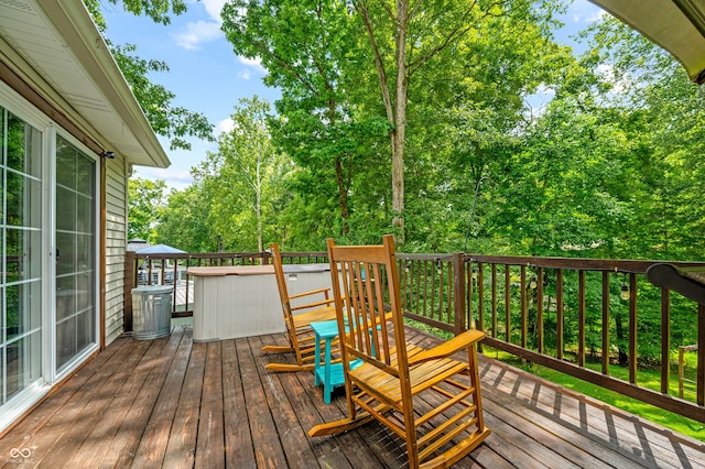 view of wooden deck