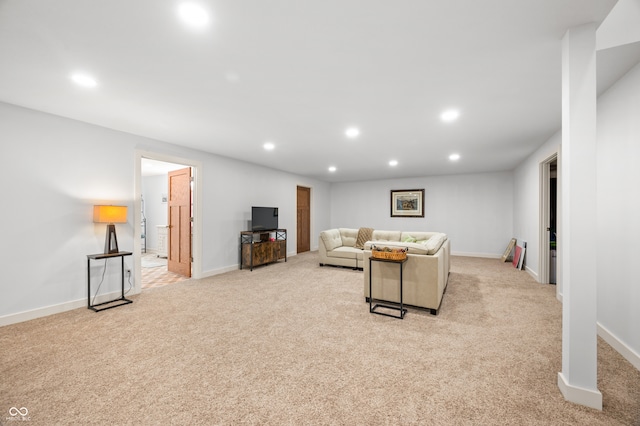 view of carpeted living room