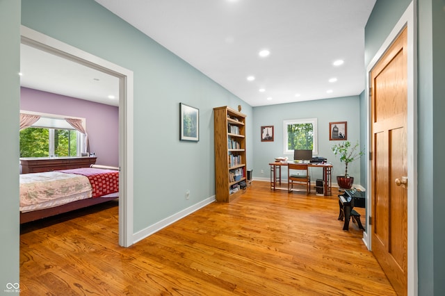 interior space featuring light wood-type flooring