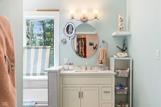 bathroom featuring vanity