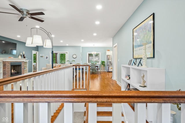 hallway featuring hardwood / wood-style floors