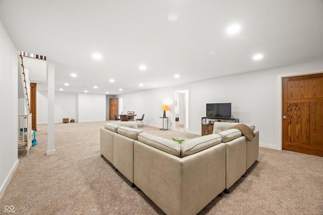 view of carpeted living room