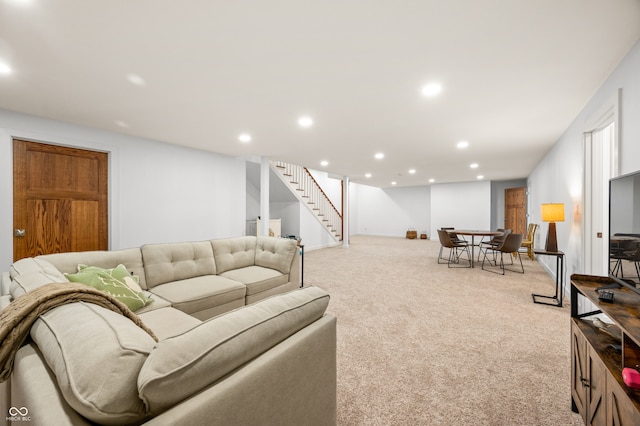 view of carpeted living room