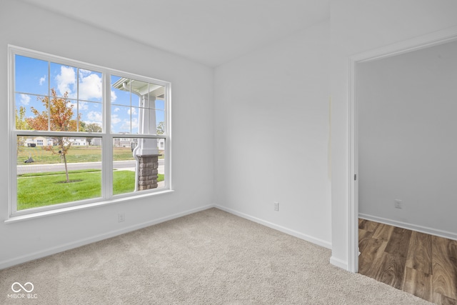 unfurnished room featuring hardwood / wood-style flooring and plenty of natural light