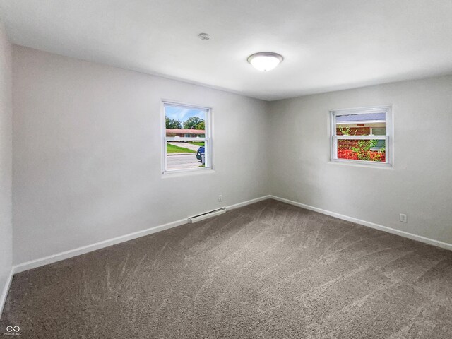 4013 N Graham Ave, Indianapolis, IN 46226 - spare room with a baseboard radiator, carpet flooring, and baseboards