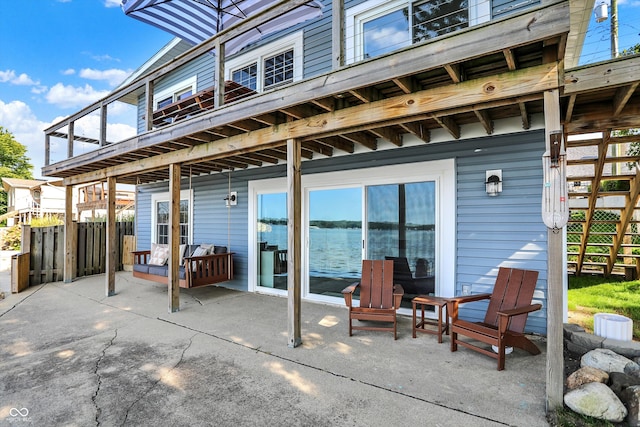 rear view of property with a patio area