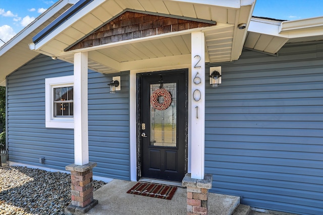 view of doorway to property