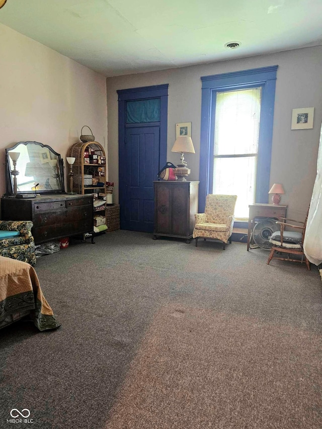 bedroom with carpet floors