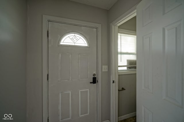 foyer entrance with plenty of natural light