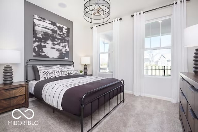 view of carpeted bedroom