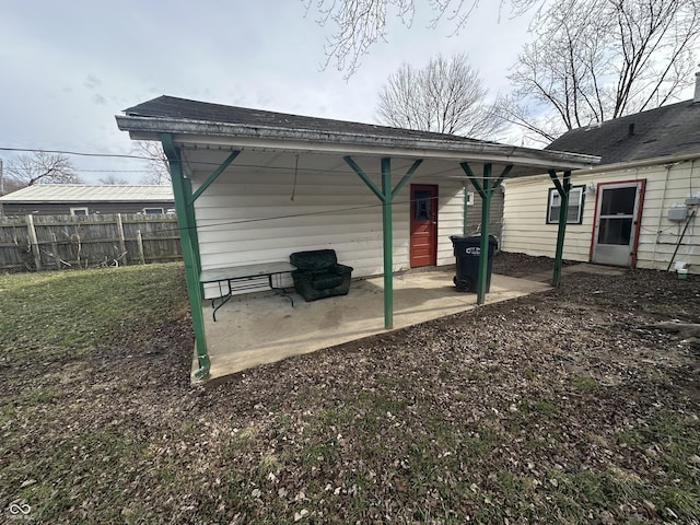 view of patio / terrace with fence