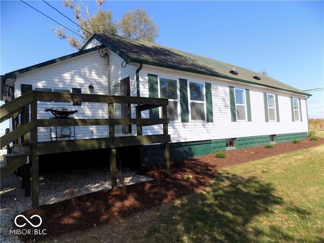 exterior space featuring a deck