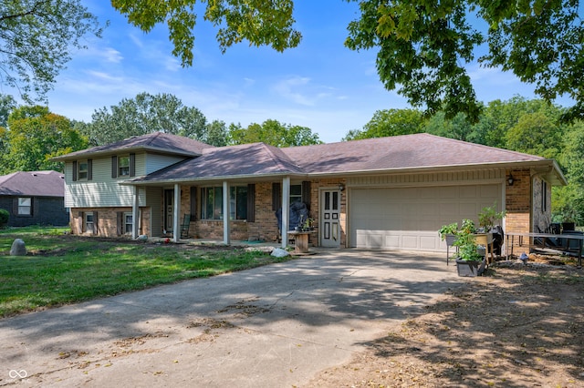 tri-level home featuring a garage