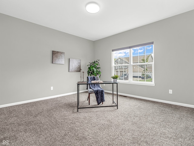 view of carpeted office