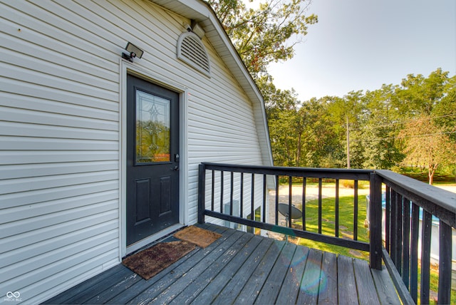 view of wooden deck