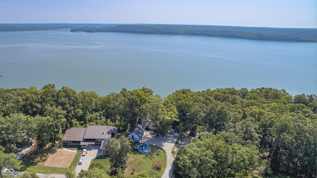 7587 Shady Side Dr, Bloomington, IN 47401 - drone / aerial view with a water view