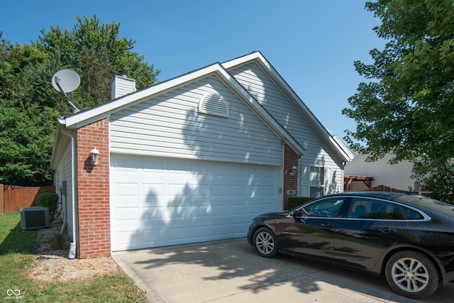 view of property exterior with cooling unit