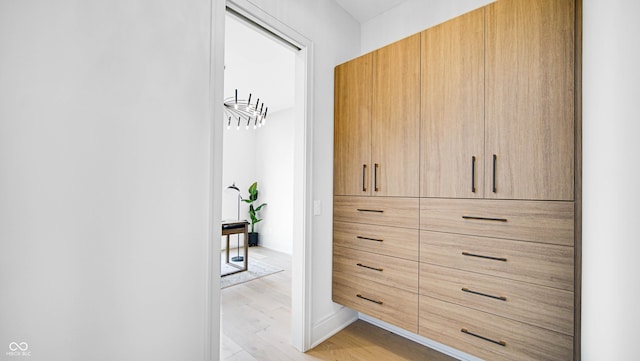 interior space with light wood-style flooring