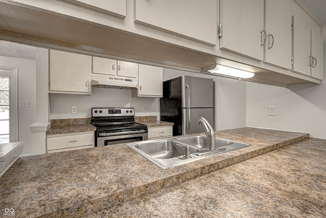 kitchen with appliances with stainless steel finishes and sink